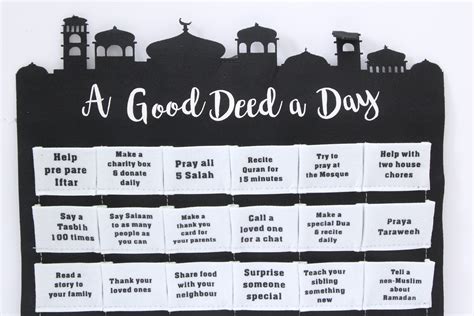 A Good Deed A Day Kids Ramadan Calendar Etsy