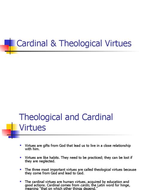 Cardinal Theological Virtues 1 Pdf