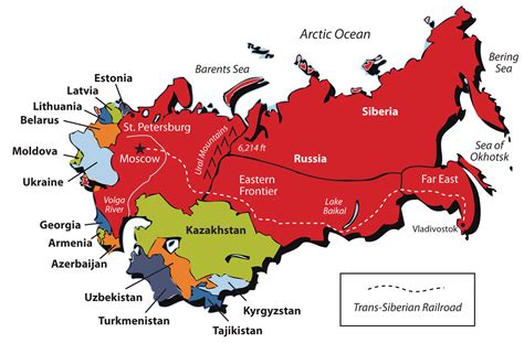 Russia And Former Soviet Union Map