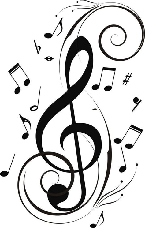 Music Notes Line Drawing At Getdrawings Free Download
