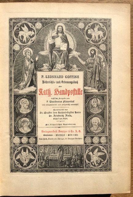 Leonhard goffine opraem (* 6. unterrichts und erbauungsbuch oder von goffine - ZVAB