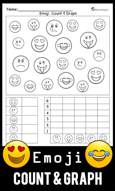 Emoji Count And Graph Worksheet Totschooling Toddler Preschool