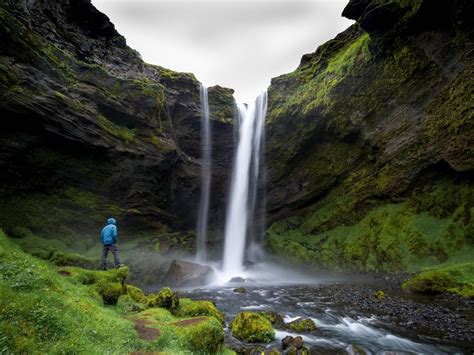 Hiking To A Hidden Waterfall Along Icelands Southern Coast