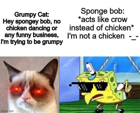 Image Tagged In Memesmocking Spongebobgrumpy Catnanichickencrow