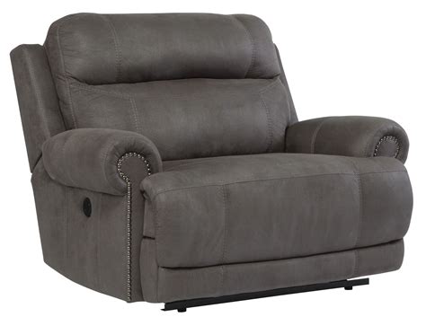 Austere Gray Zero Wall Wide Seat Power Recliner From Ashley 3840182