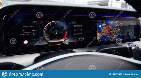 The Luxury Car Dashboard The Modern Technology Stock Image Image Of