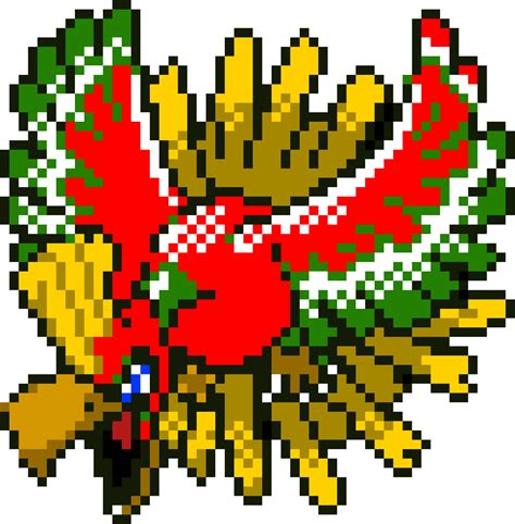 We only accept high quality images, minimum 400x400 pixels. Ho Oh Pixel Art , Png Download - Ho Oh Sprite Pokemon ...