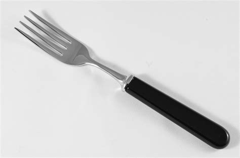 New Fantastic Genuine Black Handle Steak Fork Mirrored Finish Made In