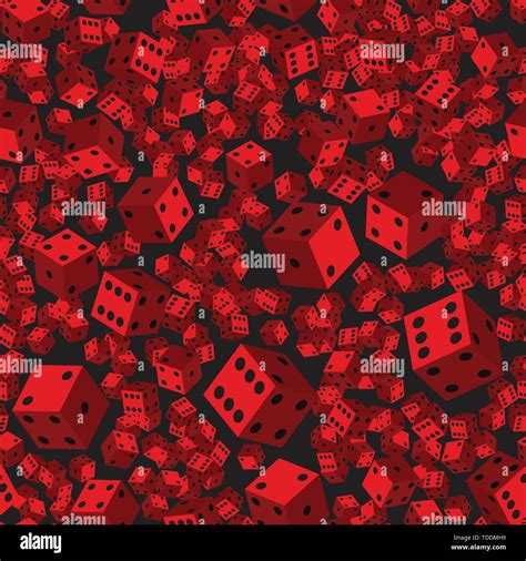 Red Dice Seamless Pattern 3d Illustration Stock Vector Image And Art Alamy