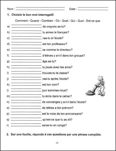 Free Printable French Worksheets For Beginners – Learning How to Read