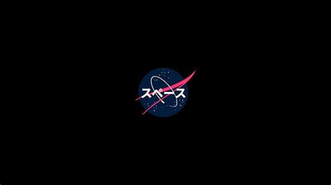 Descarga Gratis Neón Nasa Japonés Simple Fondo Negro Minimalismo