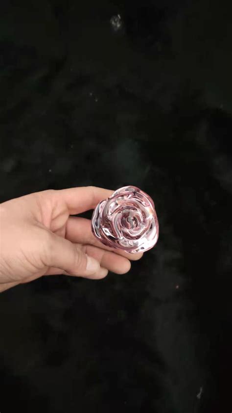 182g glass dildo pink flower crystal dildos anal plug butt etsy