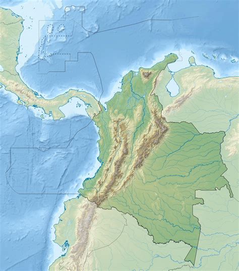 Filecolombia Relief Location Map Wikimedia Commons
