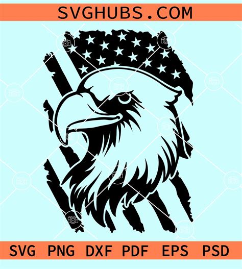 Eagle Distressed American Flag Svg Eagle With American Flag Svg Eagle Usa Svg