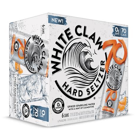 White Claw 70 Clementine Flavor 6 Pack White Claw 70