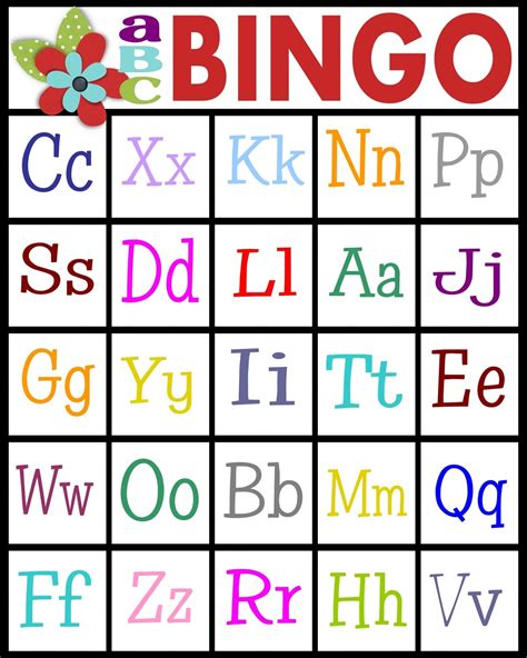 Alphabet Bingo Printable Cards Free