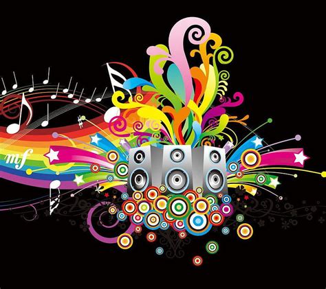 Rainbow Music Notes Backgrounds