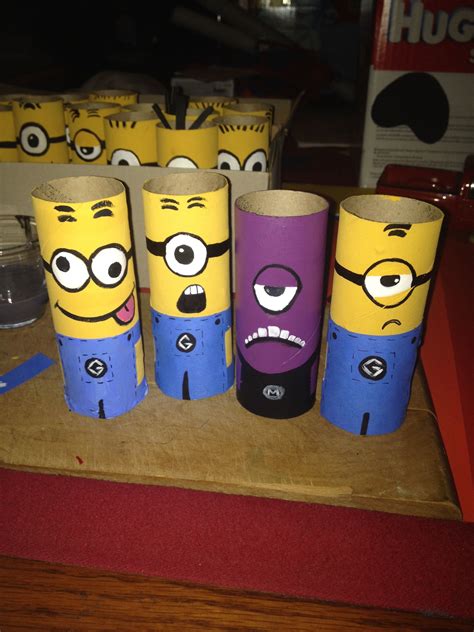 Diy Minion Toilet Paper Roll Craft Cardboard Tube Crafts Paper Towel