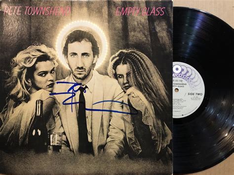 Todd Mueller Autographs Pete Townshend Signed Record Album Empty Glass