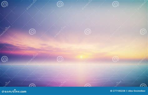 Ethereal Sunset Sky And Ocean Background For Dreamy Designs Stock