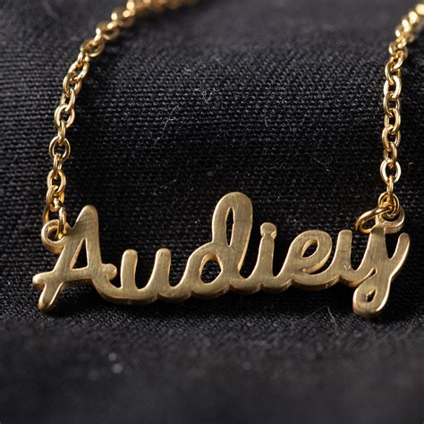 Name Necklace 18k Gold Name Necklace Women Custom Pendants Etsy