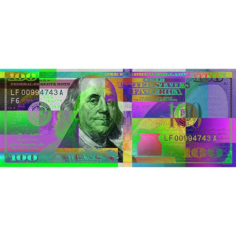 New 2009 Series Pop Art Colorized Us One Hundred Dollar Bill No 4 T