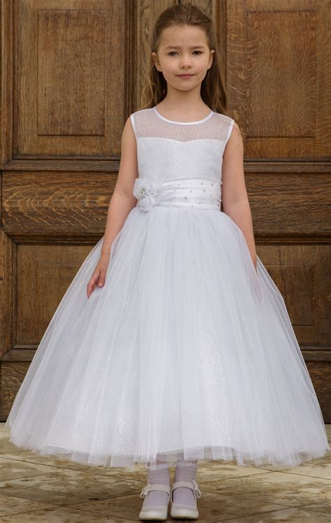 Girls White Communion Dress From Cerimonia By Peppermint Wonderland