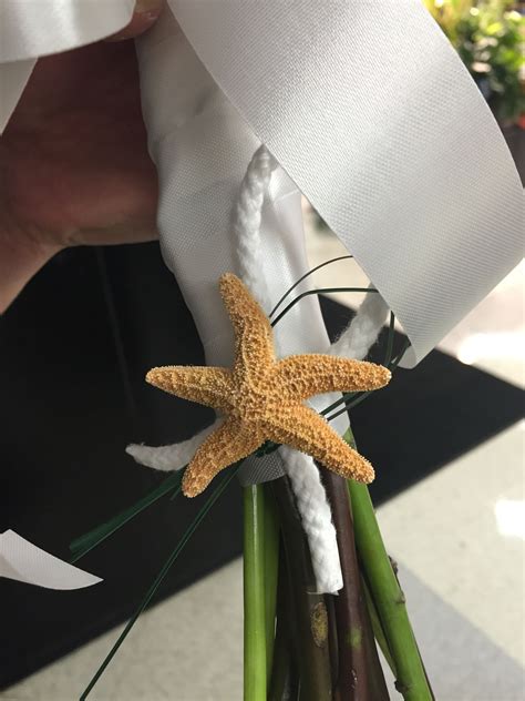 Bouquet From A Beach Wedding Done This Summer We Love The Starfish