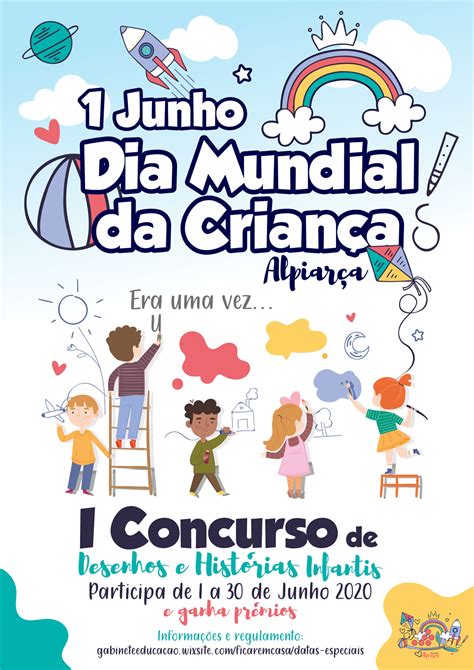 De Junho Dia Mundial Da Crian A I Concurso De Desenhos E Hist Rias Infantis C Mara