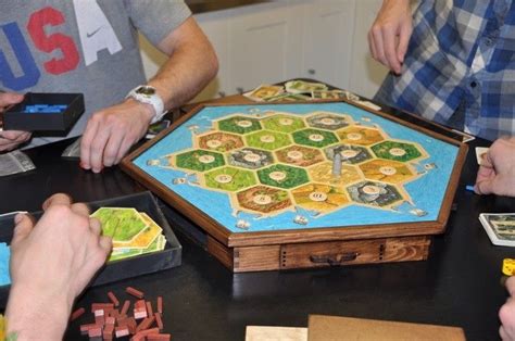 See more ideas about catan, settlers of catan, board games. Hand Made Settlers Of Catan Storage And Game Board by ...