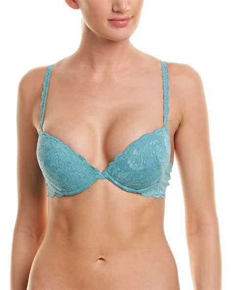 Cosabella Never Say Never Luckie Push Up Bra Womens Blue 32d Ebay