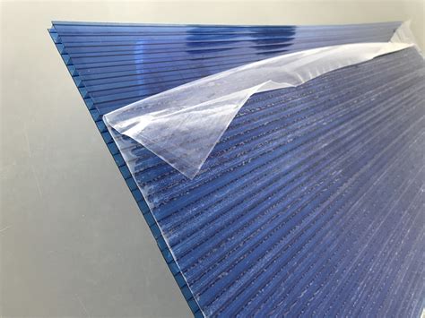Blue Polycarbonate Roofing Sheets Lexan Makrolon Raw Material 6mm Thickness