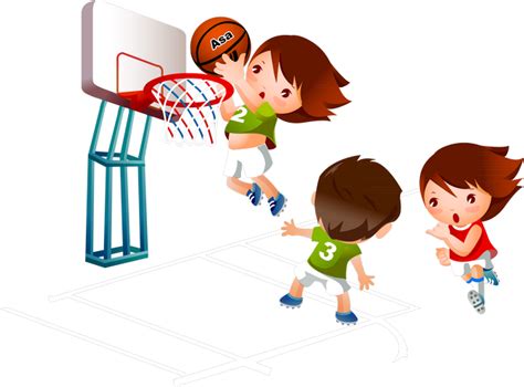 Kids Playing Basketball Clipart Transparent Cartoon Jingfm