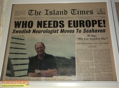 The Truman Show Who Needs Europe Newspaper Original Movie Prop