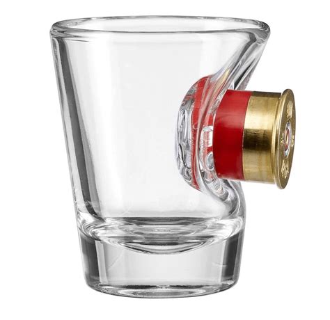 benshot bulletproof shot glass 2oz with shotgun shell ammo direct