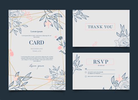 Simple Romantic Floral Celebration Wedding Card Invitation 602654