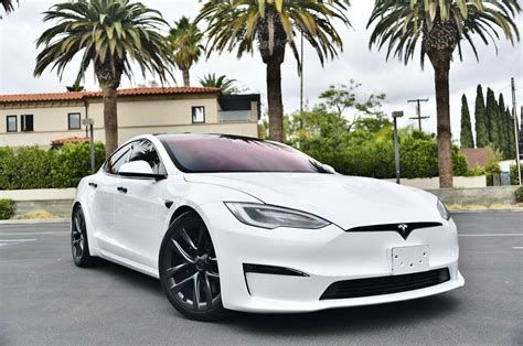 2021 Tesla Model S Plaid 0 Miles Pearl White Sedan Used Tesla Model S