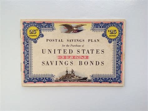 United States Defense Savings Bonds Postal Savings Plan Stamp Album