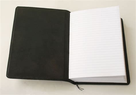 Black Leather Hardcover Journal With Lined Paper And Free Etsy