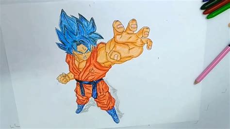 I don't colour my drawings cause it makes it worse than this.i bet it's bad.but here you go.this is my first dragon ball drawing. How To Draw Goku Super Saiyan Blue from Dragon Ball-Z ...
