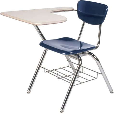 3000 Series Tablet Arm School Desk With Book Rack 18 Seat Height