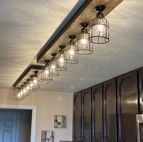 Country Farmhouse Wide Beam Light Etsy Rustic Track Lighting Track
