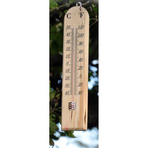 Kingfisher Traditional Large Wooden Thermometer Indoor Wall Outdoor Garden New 5013478555809 | eBay