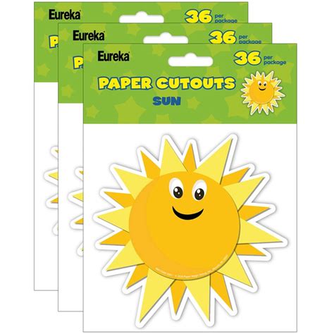 Growth Mindset Sun Paper Cut Outs 36 Per Pack 3 Packs Stencils