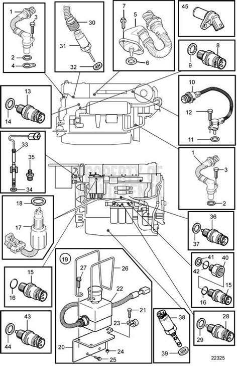 Volvo Penta Exploded View Schematic Contacts And Sensors Standard