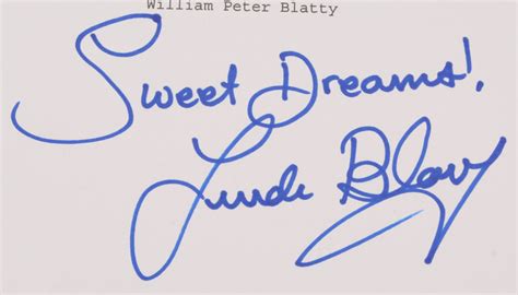 Linda Blair Signed The Exorcist Movie Script Inscribed Sweet Dreams