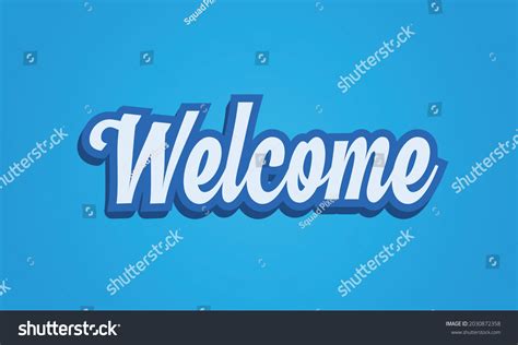 Welcome Text Effect Illustration Vector Stock Vector Royalty Free