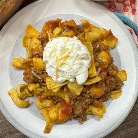 How To Make The Best Frito Pie With Ground Beef Back To My Southern Roots