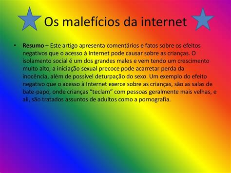 Benefícios E Maleficios Da Internet