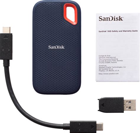 SanDisk Extreme 2TB External USB 3 1 Gen 2 Type A Type C Portable Solid